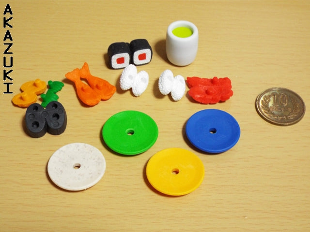 Sushi erasers stationery