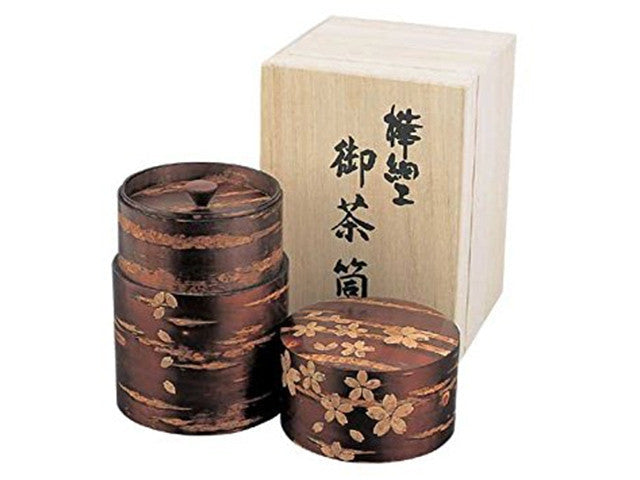 Cherry wood Chazutsu gift set Tea box GIFT SETS TEA CANISTERS
