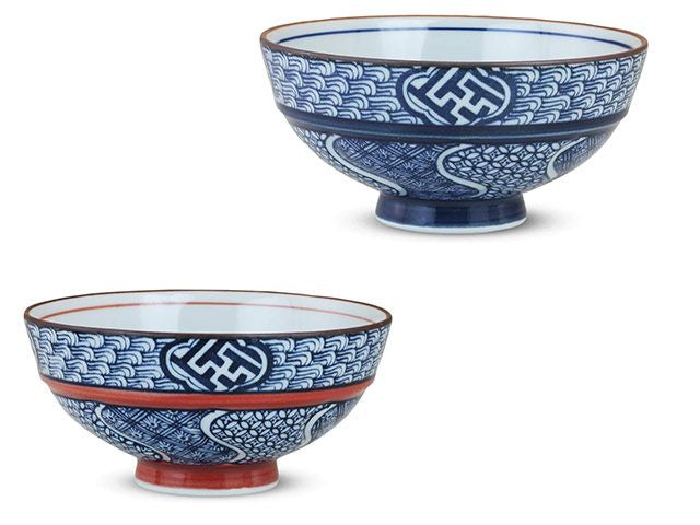 Kachou Arita Porcelain Rice Bowls Set - Made in Japan