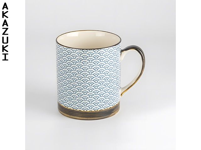 Seigaiha mugs ×2 COFFEE COFFEE CUPS MINO CERAMIC MUGS SEIGAIHA