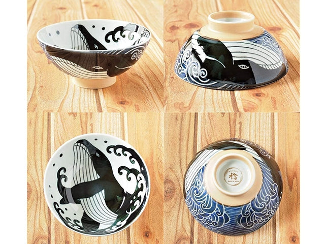 Kujira rice bowls x4 BOWL BOWLS DONBURI BOWLS HASAMI PORCELAIN RICE BOWLS SOUP BOWLS