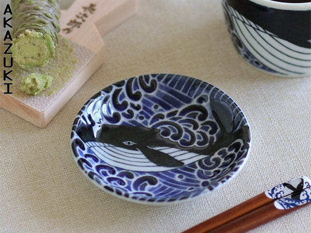 Kujira small plates ×4 plate GIFT SETS MINO CERAMIC PLATES
