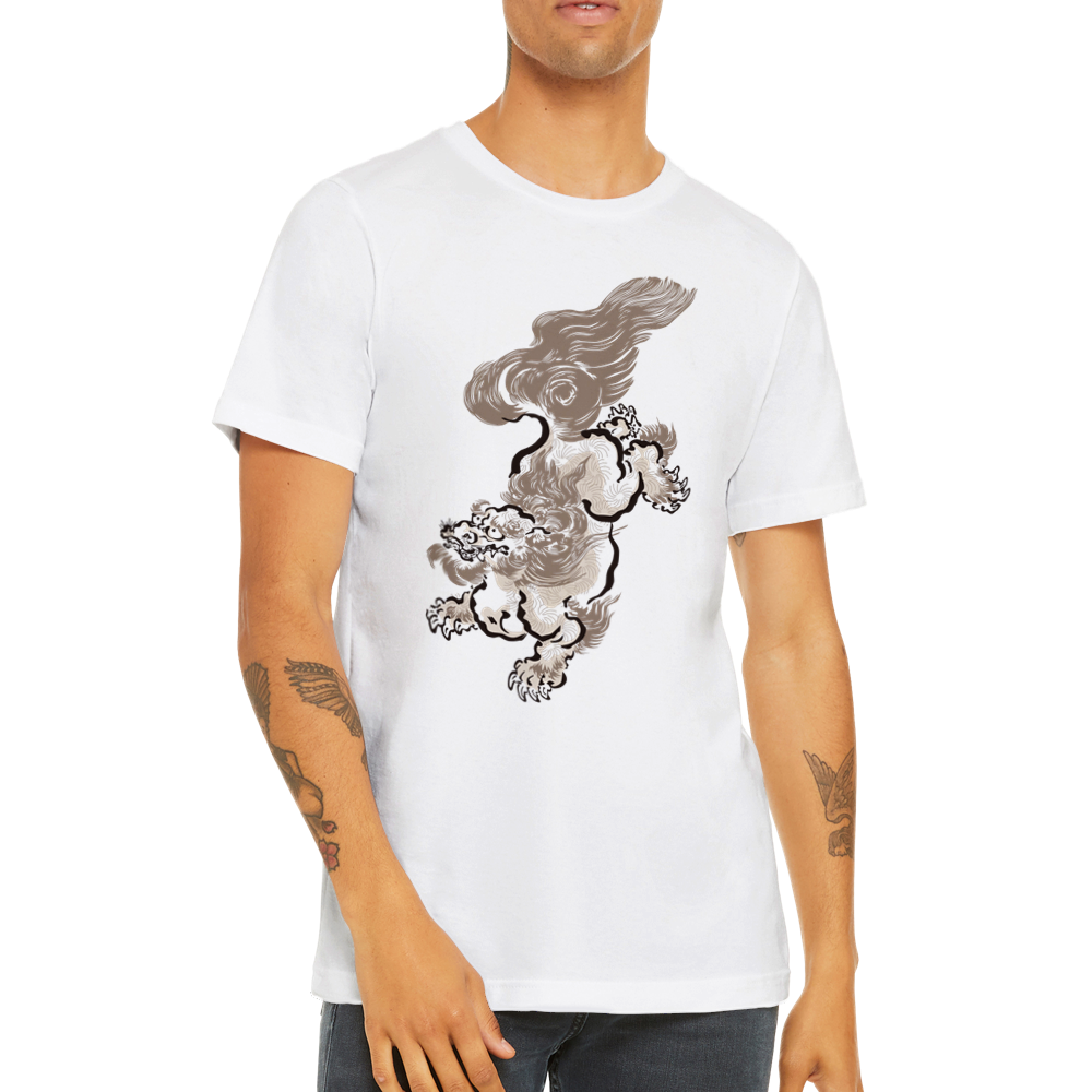 Komainu T-shirt Print Material FOR MEN T-SHIRT